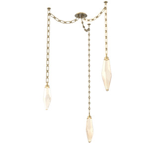 Rock Crystal Round Chain 3pc Swag Multi-Pendant (1289|SNB0050-03-GB-CA-CH3-L3)