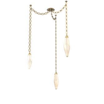 Rock Crystal Round Chain 3pc Swag Multi-Pendant (1289|SNB0050-03-GB-CA-CH2-L1)