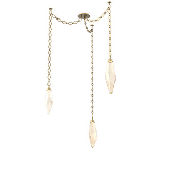 Rock Crystal Round Chain 3pc Swag Multi-Pendant (1289|SNB0050-03-GB-CA-CH1-L1)