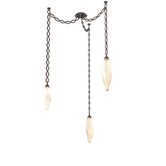 Rock Crystal Round Chain 3pc Swag Multi-Pendant (1289|SNB0050-03-FB-CA-CH2-L1)