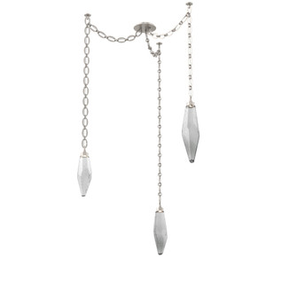 Rock Crystal Round Chain 3pc Swag Multi-Pendant (1289|SNB0050-03-BS-CS-CH2-L1)