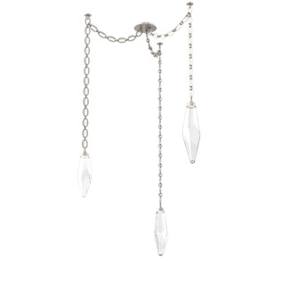 Rock Crystal Round Chain 3pc Swag Multi-Pendant (1289|SNB0050-03-BS-CC-CH2-L1)
