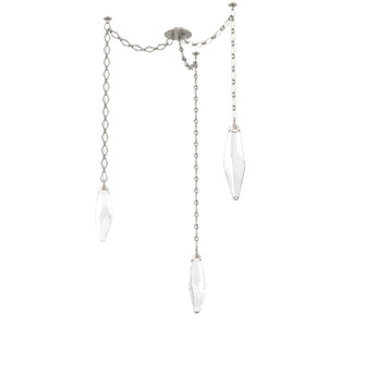 Rock Crystal Round Chain 3pc Swag Multi-Pendant (1289|SNB0050-03-BS-CC-CH1-L3)