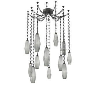 Aalto Round 12pc Swag Multi-Pendant Chain (1289|SNB0049-12-MB-RS-CH1-L3)