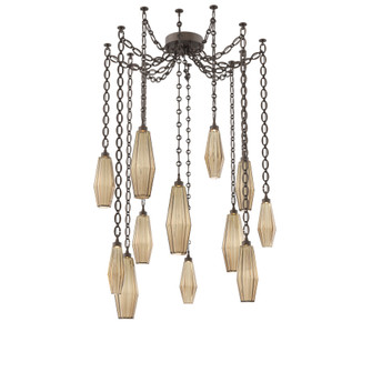 Aalto Multi Light Pendant Multi Port Canopy Flat Bronze (1289|SNB0049-12-FB-RB-CH2-L1)
