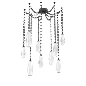 Aalto Round 9pc Swag Multi-Pendant Chain (1289|SNB0049-09-MB-RC-CH2-L3)
