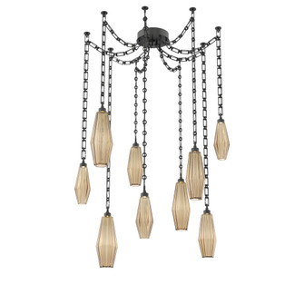 Aalto Round 9pc Swag Multi-Pendant Chain (1289|SNB0049-09-MB-RB-CH3-L1)