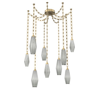 Aalto Multi Light Pendant Multi Port Canopy Gilded Brass (1289|SNB0049-09-GB-RS-CH3-L3)