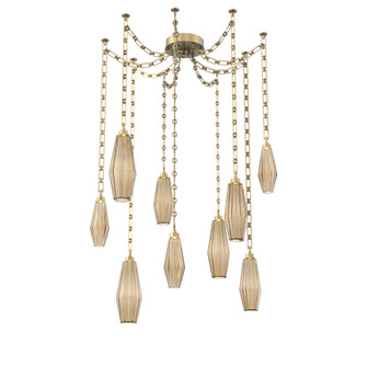 Aalto Multi Light Pendant Multi Port Canopy Gilded Brass (1289|SNB0049-09-GB-RB-CH3-L1)