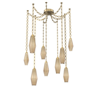 Aalto Multi Light Pendant Multi Port Canopy Gilded Brass (1289|SNB0049-09-GB-RB-CH2-L1)