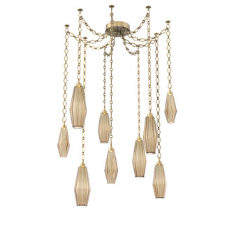 Aalto Multi Light Pendant Multi Port Canopy Gilded Brass (1289|SNB0049-09-GB-RB-CH1-L1)