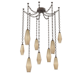 Aalto Multi Light Pendant Multi Port Canopy Flat Bronze (1289|SNB0049-09-FB-RB-CH1-L3)