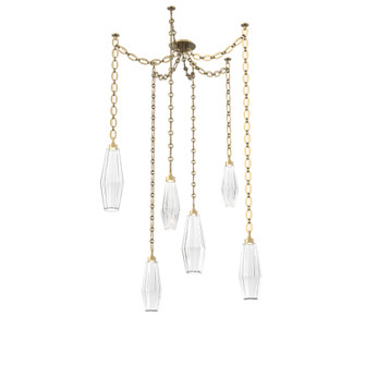 Aalto Round 6pc Swag Multi-Pendant Chain (1289|SNB0049-06-GB-RC-CH2-L3)