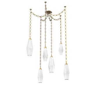 Aalto Round 6pc Swag Multi-Pendant Chain (1289|SNB0049-06-GB-RC-CH1-L1)