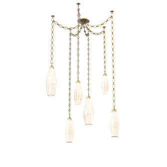 Aalto Round 6pc Swag Multi-Pendant Chain (1289|SNB0049-06-GB-RA-CH1-L1)