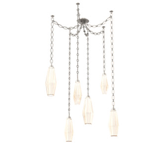 Aalto Multi Light Pendant Multi Port Canopy Beige Silver (1289|SNB0049-06-BS-RA-CH2-L3)