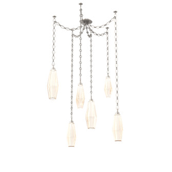 Aalto Multi Light Pendant Multi Port Canopy Beige Silver (1289|SNB0049-06-BS-RA-CH1-L1)
