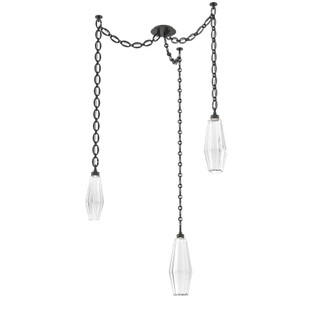 Aalto Round 3pc Swag Multi-Pendant Chain (1289|SNB0049-03-MB-RC-CH2-L3)