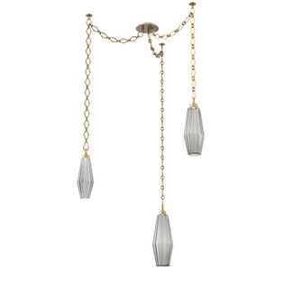 Aalto Round 3pc Swag Multi-Pendant Chain (1289|SNB0049-03-GB-RS-CH1-L3)
