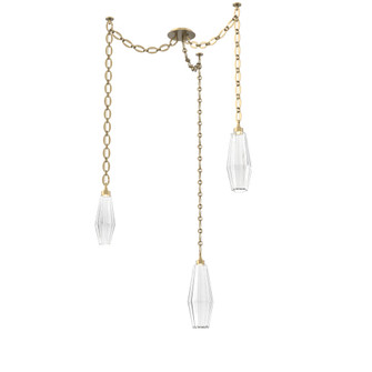 Aalto Multi Light Pendant Multi Port Canopy Gilded Brass (1289|SNB0049-03-GB-RC-CH2-L3)