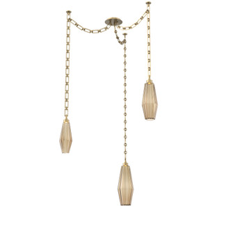 Aalto Multi Light Pendant Multi Port Canopy Gilded Brass (1289|SNB0049-03-GB-RB-CH3-L1)