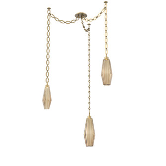 Aalto Round 3pc Swag Multi-Pendant Chain (1289|SNB0049-03-GB-RB-CH2-L1)
