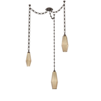 Aalto Multi Light Pendant Multi Port Canopy Flat Bronze (1289|SNB0049-03-FB-RB-CH3-L1)