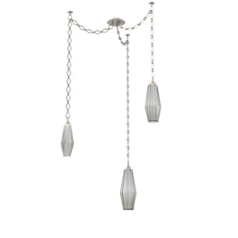 Aalto Multi Light Pendant Multi Port Canopy Beige Silver (1289|SNB0049-03-BS-RS-CH1-L3)