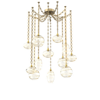 Misto Multi Light Pendant Multi Port Canopy Gilded Brass (1289|SNB0048-12-GB-OA-CH2-E2)