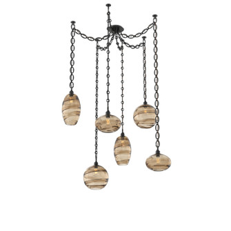 Misto Round 6pc Swag Multi-Pendant Chain (1289|SNB0048-06-MB-OB-CH2-E2)