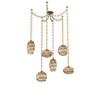 Misto Round 6pc Swag Multi-Pendant Chain (1289|SNB0048-06-GB-OB-CH2-E2)