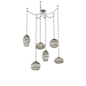 Misto Multi Light Pendant Multi Port Canopy Beige Silver (1289|SNB0048-06-BS-OS-CH3-E2)