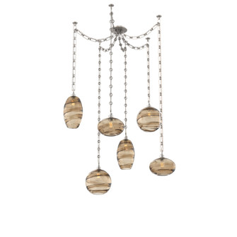Misto Round 6pc Swag Multi-Pendant Chain (1289|SNB0048-06-BS-OB-CH3-E2)