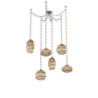Misto Multi Light Pendant Multi Port Canopy Beige Silver (1289|SNB0048-06-BS-OB-CH2-E2)