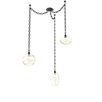 Misto Round 3pc Swag Multi-Pendant Chain (1289|SNB0048-03-MB-OA-CH1-E2)