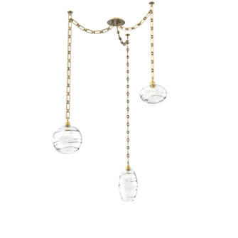 Misto Round 3pc Swag Multi-Pendant Chain (1289|SNB0048-03-GB-OC-CH3-E2)