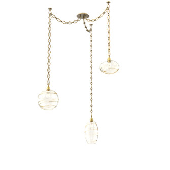 Misto Round 3pc Swag Multi-Pendant Chain (1289|SNB0048-03-GB-OA-CH1-E2)