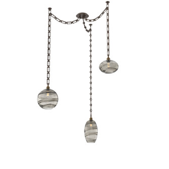 Misto Round 3pc Swag Multi-Pendant Chain (1289|SNB0048-03-FB-OS-CH3-E2)