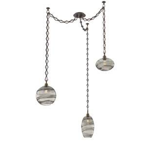 Misto Round 3pc Swag Multi-Pendant Chain (1289|SNB0048-03-FB-OS-CH1-E2)
