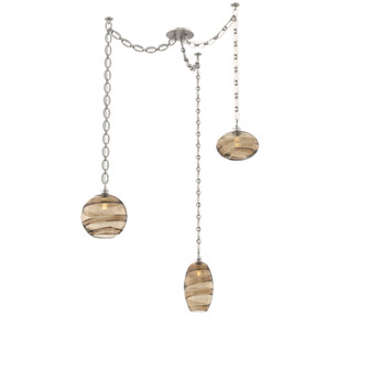 Misto Round 3pc Swag Multi-Pendant Chain (1289|SNB0048-03-BS-OB-CH2-E2)