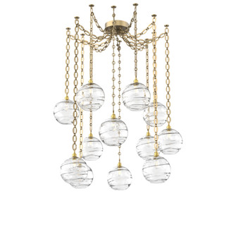 Terra Round 12pc Swag Multi-Pendant Chain (1289|SNB0047-12-GB-OC-CH2-E2)