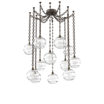 Terra Multi Light Pendant Multi Port Canopy Flat Bronze (1289|SNB0047-12-FB-OC-CH2-E2)