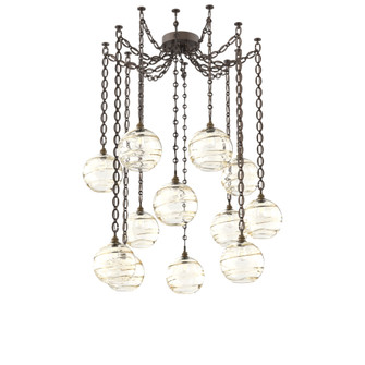Terra Multi Light Pendant Multi Port Canopy Flat Bronze (1289|SNB0047-12-FB-OA-CH2-E2)