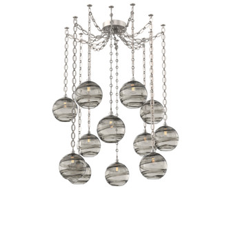 Terra Multi Light Pendant Multi Port Canopy Beige Silver (1289|SNB0047-12-BS-OS-CH2-E2)