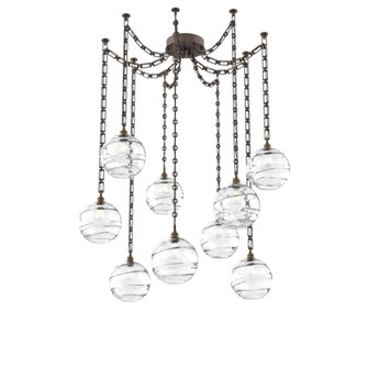 Terra Multi Light Pendant Multi Port Canopy Flat Bronze (1289|SNB0047-09-FB-OC-CH3-E2)