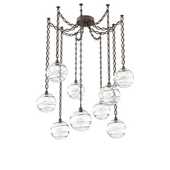 Terra Multi Light Pendant Multi Port Canopy Flat Bronze (1289|SNB0047-09-FB-OC-CH2-E2)