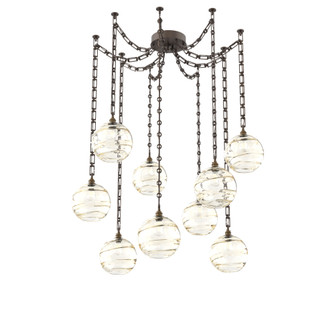 Terra Multi Light Pendant Multi Port Canopy Flat Bronze (1289|SNB0047-09-FB-OA-CH3-E2)