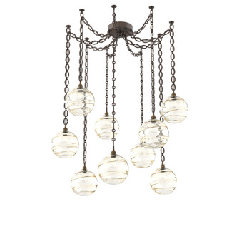 Terra Multi Light Pendant Multi Port Canopy Flat Bronze (1289|SNB0047-09-FB-OA-CH2-E2)
