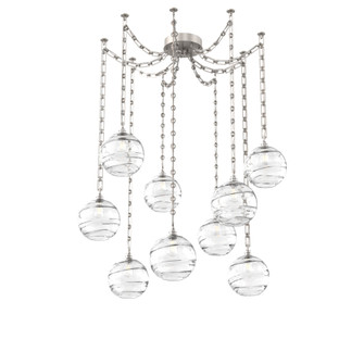 Terra Multi Light Pendant Multi Port Canopy Beige Silver (1289|SNB0047-09-BS-OC-CH3-E2)