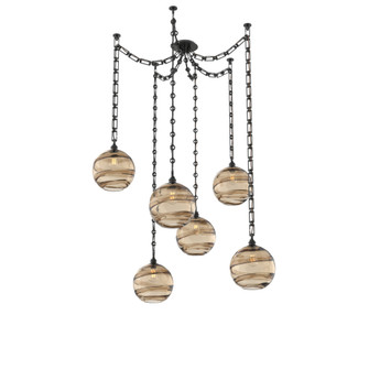 Terra Round 6pc Swag Multi-Pendant Chain (1289|SNB0047-06-MB-OB-CH3-E2)